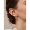 Starchenie Emerald Earrings for Women 925 Sterling Silver Infinity Dangle