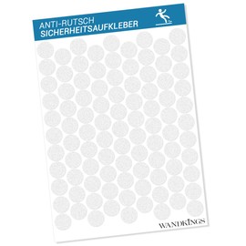 Wandkings Anti-Rutsch-Sticker 95 Stück Klebepunkte a 2,7 cm Durchmesser für Sicherheit in Badewanne und Dusche