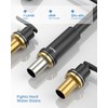4 Holes Kitchen Faucet Matte Black, Commercial 3 Hole Kitchen