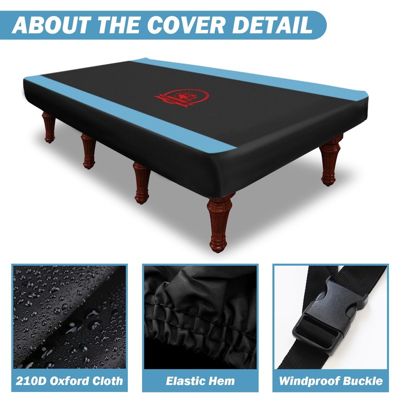 COVERVIN Billiard Pool Table Cover,Heavy Duty 210D Oxford Cloth Material