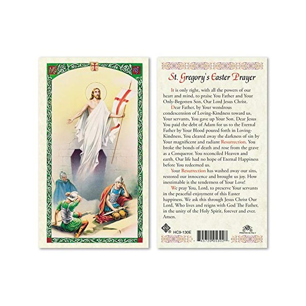 Saint Gregory Easter Prayer English HOLY Card Laminated Prayer Cards