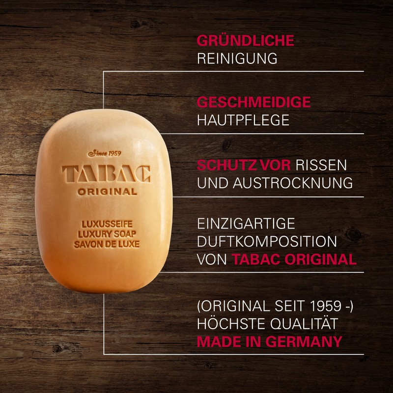 Tabac® Original Luxury Soap - Finest Quality - Mild -