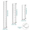 KEWAYO 5 Pieces Plastic Ruler, Clear Ruler Transparent Straight Ruler