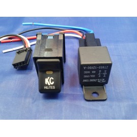 GCD Fits Jeep TJ Wrangler 1997-2006 KC HiLiter Rocker Switch with 40 AMP Relay fits Like OEM Rocker Switch Easy Install Instruction Included