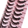 Russian D Curl Strip Lashes Fluffy False Eyelashes Natural Lashes