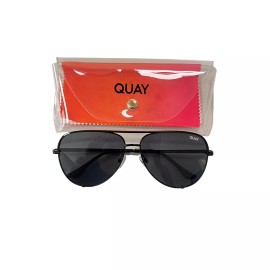 Quay Australia High Key Black Smoke Aviator Sunglasses