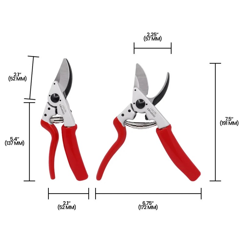 Zenport QZ407 Rotating Handle Professional Pruner, 2 Inch Blades -