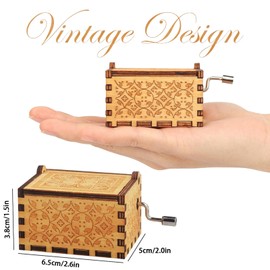 XOPOZON Gift for Wife from Husband, Birthday Gift for Wife Wooden Engraved Vintage Hand Crank Music Boxes, from Daughter Son, You Are My Sunshine Music Box Gifts for Christmas Anniversary