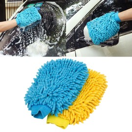 JYSFOVRLV Car Wash Gloves, 2 Pieces, 100g*2, 3 Layers Construction, Waterproof Inside, Non-Wet Hands, Microfiber Car Wash Supplies, Car Wash Goods, Car Wash Tools, Shearling Gloves Mitts (Style 1)