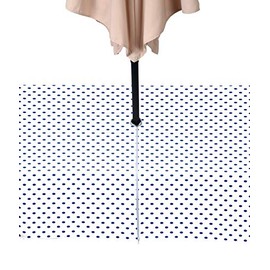 Fabric Textile Products Blue Nautical Dots Tablecloth Milliken Waterproof Zipper & Umbrella Hole 60"x104"