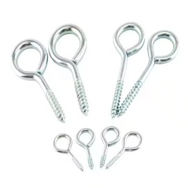 Everbilt 8 Pack Everbilt Assorted Size Zinc-Plated Screw Eye Rope  Hooks Lag Screws 42674