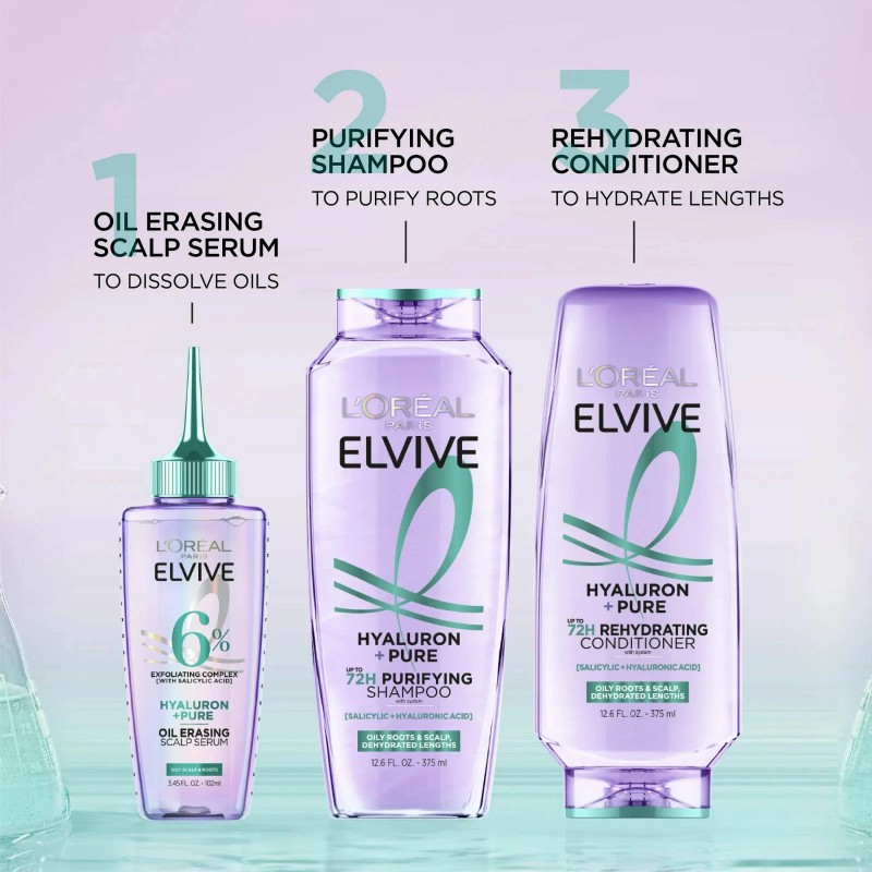 L'Oreal Paris Elvive Hyaluron Pure Moisturizing Hair Conditioner for Oily