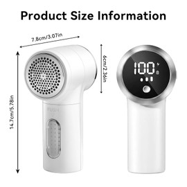 Mindu Fabric Shaver for Clothes with Digital LED Display and 6-Cutting Head