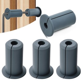 BOPOREAE 4 PCS Starlink Wall Grommets Kit 3/4" Silicone Wall Bushing-Waterproof Drywall Tv Cord Pass Through Split Rubber Cable Grommet for Starlink Dishy Ethernet Cables Router (Grey 1-1/2" Height)