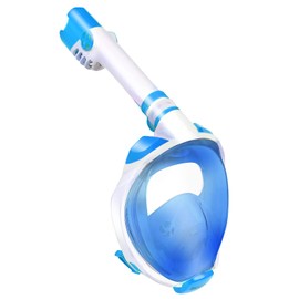 PIVOT-GEAR Children's Face Mask, Snorkel Set, Underwater Goggles, Kids Blue, XS