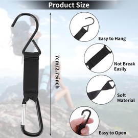 4 Pieces Fence Hooks for Baseball Bag Hanging Bag Fence Hooks Nylon Safety Buckles Fence Hooks Metal Hooks for Outdoor Baseball Softball Water Cup Sport Equipment