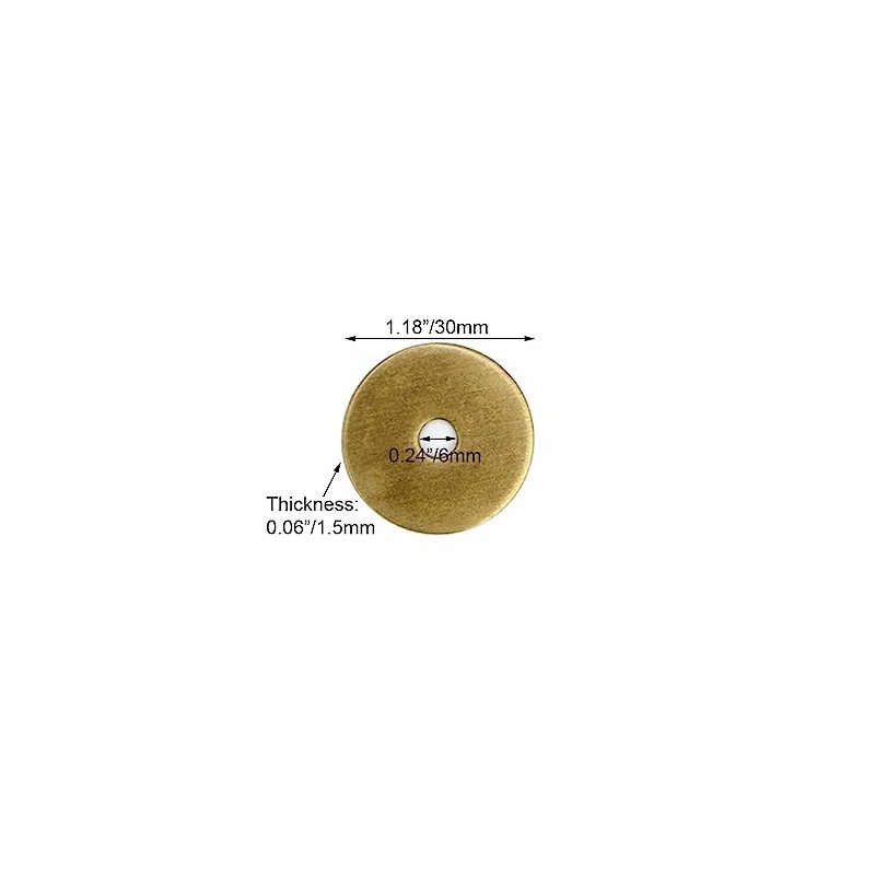 Tiazza 10Pcs Plain Round Brass Backplate Washers Classical Furniture Decoration