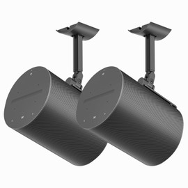 Pair of Speaker Wall Mount for Sonos Era 100 Ceiling Mount or Tilt and Swivel Adjustable Bracket for Sonos Era 100 Wall Mount Black with Flexible Mounting Ways Ceiling Mount for Sonos Era 100