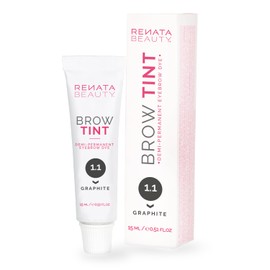 Renata Beauty Eyebrow Colour - Premium Eyebrow Dye - 15 ml Adjustable and Long-Lasting Eyebrow Colour for 4 Weeks - Safe and Gentle - Available in 4 Colours [Graphite Grey]