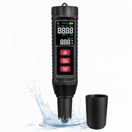 MidingChai 7 In 1 PH Messgerät, PH Wert Messgerät Pool PH/Tds/Ec/ORP/S.G./Salt/TEMP, PH Wert Messgerät mit LCD-Display & Automatischer Temperaturkompensation für Pool, Aquarium，Trinkwasser,Hydroponik