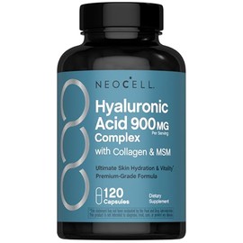 NeoCell Complejo de cido hialurnico de 900 mg  120 cpsulas  con pptidos de colgeno BioActive y MSM  Frmula de grado premium                           