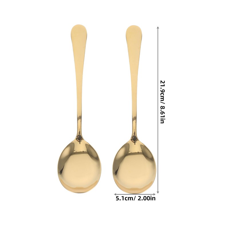 Ciieeo 4pcs Stainless Steel Spoon Catering Serving Spoon Large Serving
