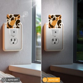 Jahiona LED Night Light Lamp with Smart Sensor Dusk to Dawn Sensor,Drops-Like Shapes Spots Pattern Night Light Daylight White,0.5W Plug-into Wall for Adults,Bedroom,Bathroom,Hallway,Kitchen