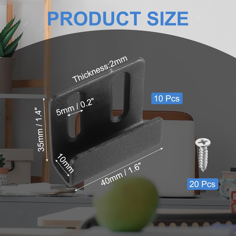 sourcing map 10 Pcs Stainless Steel Tile Hanger, Adjustable Tile