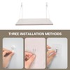 2 Set Fabric Wall Cubicle Shelf with Hooks, Wall Mounted