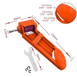 Duokon Drill Sharpener Portable Drill Sharpening Tool for Grinding Iron Drill Hand Tool