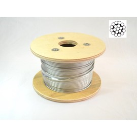 1/8 Cable Railing 1 * 19 Stainless Steel 316 L Polished, 250 Ft, Marine Grade