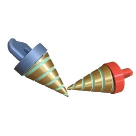 Coredrill Gurren Lagann Spinning Fidget Keychain or Necklace - Original Design with Unique Spin Feature decor keychain car key - Color: Steel base