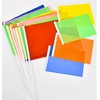50 Packs Blue Small Flags on Sticks Hand Waving Flag