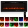 Fireplace 36" Electric Fireplace Recessed/Wall Mounted, 12 Colors, Touch &