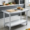 Heavy Duty Workbenches Stainless Steel Prep Table, 40 x 20