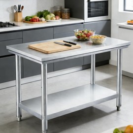 Heavy Duty Workbenches Stainless Steel Prep Table, 40 x 20 inches