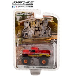 King of Crunch Greenlight 49100-F Kings of Crunch Series 10 - Krimson Krusher II - 1993 F-250 Monster Truck 1/64 Scale