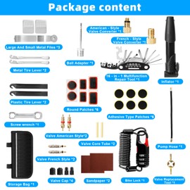 Suprbee Bicycle Repair Kit, 40 Pieces Bicycle Repair Tool Set with 16-in-1 Bicycle Multitool Tool Set with Bicycle Pump, Bicycle Tyre Repair Kit and Repair for Mountain Bike and Road Bike