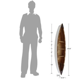 Attraction Design Wooden Boat Decor Hanging Wood Boat Decoration for Wall,Rustic Nautical Boat Decor Beach Theme Home Decoration Boat Sculpture Home Decor for Bathroom Bedroom Lake House Decoration