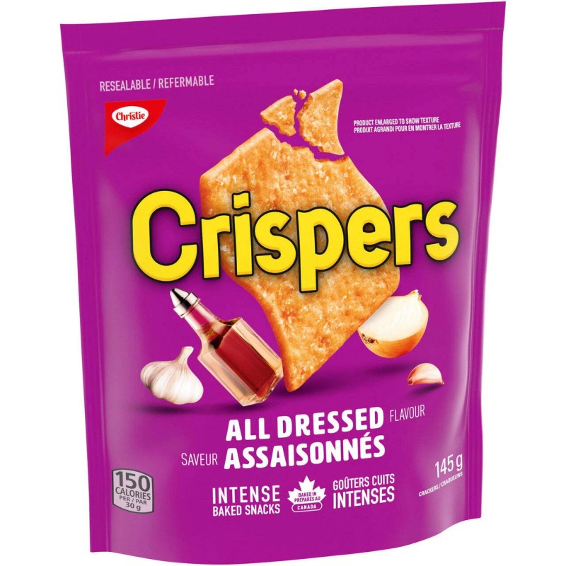 Christie Crispers, All Dressed Crackers, 145g/5.1 Ounce