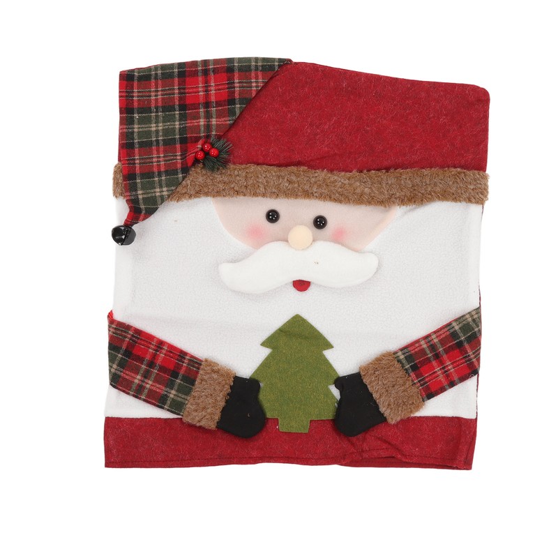 2pcs Christmas Chair Back Cover Decorative Non Woven Fabrics Old