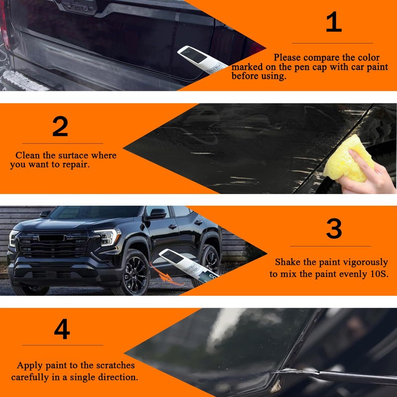 Thunderstorm Gray(GNO/WA633D) Touch Up Paint for GMC, Car Paint Pen