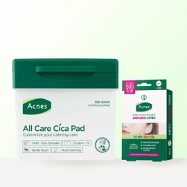 Acnes 아크네스 증정스팟패치18매 뜯어쓰는 올케어 시카 패드 100매 Acnes Free Gift Spot Patch 18ea + All Care Hyaluronic Acid Pad 100ea [All Care Moisturizing Pad 100 sheets]