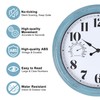 Vigorwise 12 inch Outdoor Wall Clock, Plastic Waterproof Outdoor Clock
