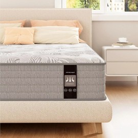 KOW 12'' Twin Full Queen Cooling Memory Foam Mattress in a Box with Breathable Cover - Twin, 12 in