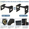 Bamboo Toilet Stool Squat 7in & 9in Adjustable Heights, Foldable