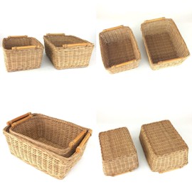 SPICE OF LIFE MERRY NRLG5049 LECT BASKET, Brown, Set of 2 Sizes