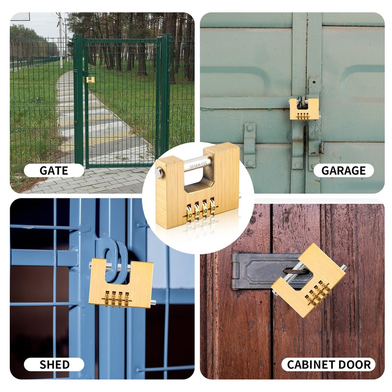 YKUKIZEE 62 mm Combination Padlock with Code, High Security Shipping