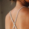 IYOU Sparkly Crystal Bra Straps - Triple Rows Silver Nightclub