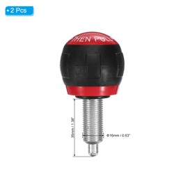 PATIKIL 2 Pcs Pull-up Spring Knob M16 Pull Pin Knob 35mm Thread Length Exercise Bike Pin Knob Screw Replacement Part for Fitness Equipment Bicycle Equipment, Red